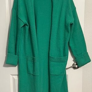 Green cardigan